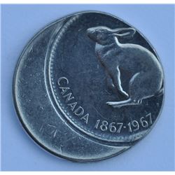 1967 Off-Center Five Cent Bunny Rabbit