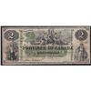 Image 1 : 1866 Province of Canada Two Dollars - Payable at Montreal