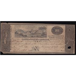 1819 Bank of Upper Canada Ten Dollars
