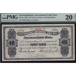 1901 Government 40 Cent Cash Note