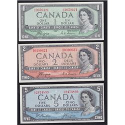 Lot of 1954 Bank of Canada Devil's Face Bank Notes