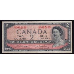 1954 Bank of Canada Two Dollars Test Note