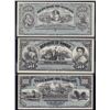 Image 1 : World Banknotes - Lot of Three 1895 Republic of Hawaii Specimen Silver Certificates