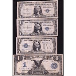 World Banknotes - Lot of Four US Silver Certificates