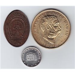 Lot of Three Souvenir Tokens