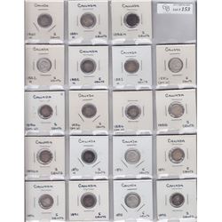 Lot of Thirty Three Five Cent Silvers