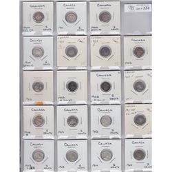 Lot of Twenty Eight Five Cent Silvers