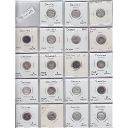 Lot of 57 Five Cent Silvers
