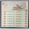 Image 2 : 7 x Consecutive 1986 Canada $2 notes