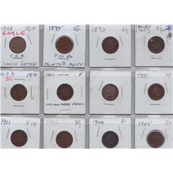 Nice Lot of Twelve USA Pennies