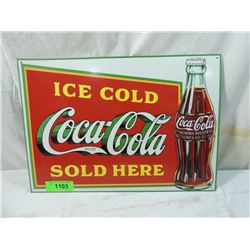 COCA COLA ADVERTISEMENT TIN SIGN