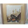 Image 2 : MARC SHIP AT PORT WATERCOLOR PRINT FRAMED