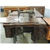 Image 7 : WHITE ROTARY ANTIQUE SEWING MACHINE TABLE