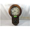 Image 1 : VINTAGE WOODEN 31 DAY WALL CLOCK