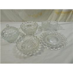 LOT 7 VINTAGE FOSTORIA GLASSWARE