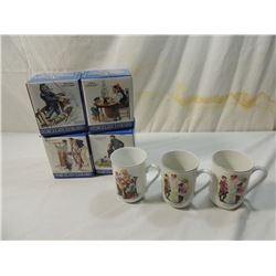 LOT 7 NORMAN ROCKWELL MUGS