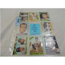 LOT 8 1966 TOPPS BASEBALL CARDS