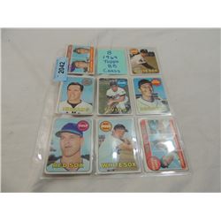 LOT 8 1969 TOPPS BASEBALL CARDS