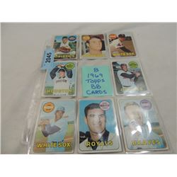 LOT 8 1969 TOPPS BASEBALL CARDS