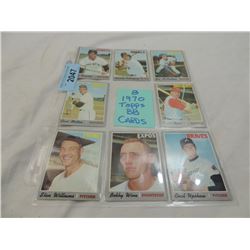 LOT 8 1970 TOPPS BASEBALL CARDS