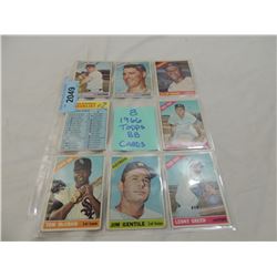LOT 8 1966 TOPPS BASEBALL CARDS