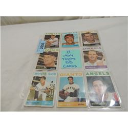 LOT 8 1964 TOPPS BASEBALL CARDS