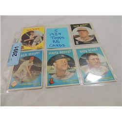 LOT 5 1959 TOPPS BASEBALL CARDS