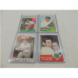 LOT 4 MISC OLD BASEBALL CARDS
