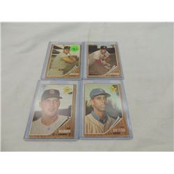 LOT 4 1962 TOPPS BASEBALL CARDS