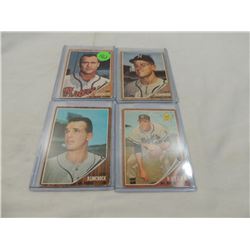 LOT 4 1962 TOPPS BASEBALL CARDS