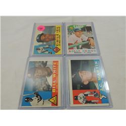 LOT 4 1960 BASEBALL CARDS