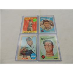 LOT 4 OLD BASEBALL CARDS