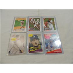 LOT 6 BASEBALL CARDS: GRIFFEY, MYERS, JETER