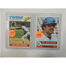 1979 TOPPS REGGIE JACKSON &1977 ROD CAREW