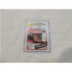 1980 BURGER KING PETE ROSE #4 BASEBALL CARD