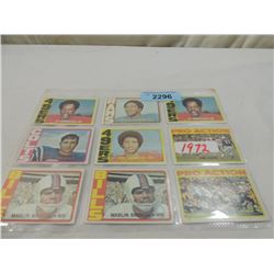 LOT 9 1972 TOPPS FOOTBALL CARDS