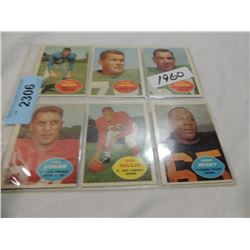 LOT 6 1960 TOPPS FOOTBALL CARDS