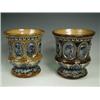 Image 1 : A pair of Doulton saltglazed jardiniFres, each with Biblical medallions, incised CB, (some restor...