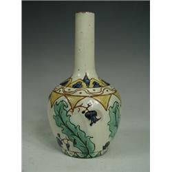 A C. Manzoni bottle vase with incised decoration, inscribed to base 'hand drawn' and monogram, 18...