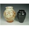 Image 1 : A North Devon slipware vase with sgraffito decoration together with a Dicker vase with lustre dec...