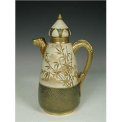 An early 20th century American Belleek porcelain Japanesque hot water jug by Ott & Brewer of Tren...
