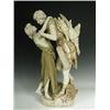 Image 1 : A large Royal Dux porcelain figure group titled 'Retour de Chasse' (Return from Hunting), the hun...