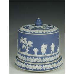 A blue Jasperware stilton dish and cover, 25cm high Est. 100/200...