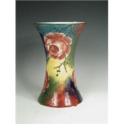 A Wemyss pottery vase, decorated with roses, marked to base Wemyss, 213 (two hairlines to rim) Es...
