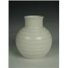 Image 1 : A Keith Murray Wedgwood pottery vase, of circular form with ribbed sides, printed KM mark, 15.8cm...