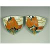 Image 1 : A pair of Clarice Cliff ' Fantasque' Bizarre dishes, in the Solitaire pattern, 9.7cm Est. 100/200...
