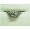 Image 1 : An antique old cut diamond 4-stone cluster ring with rose cut diamond set shoulders, set in 18ct...