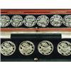 Image 1 : Two sets of silver buttons: a set of six with pierced floral motifs, maker's mark for Levy and So...