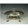 Image 1 : A 19th Century silver vegetable dish on a silver plated stand with burner, London 1869, maker SW...
