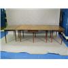 Image 1 : A George III mahogany 'D' end dining table, the ends with an unusual hinged under-carriage, on ri...